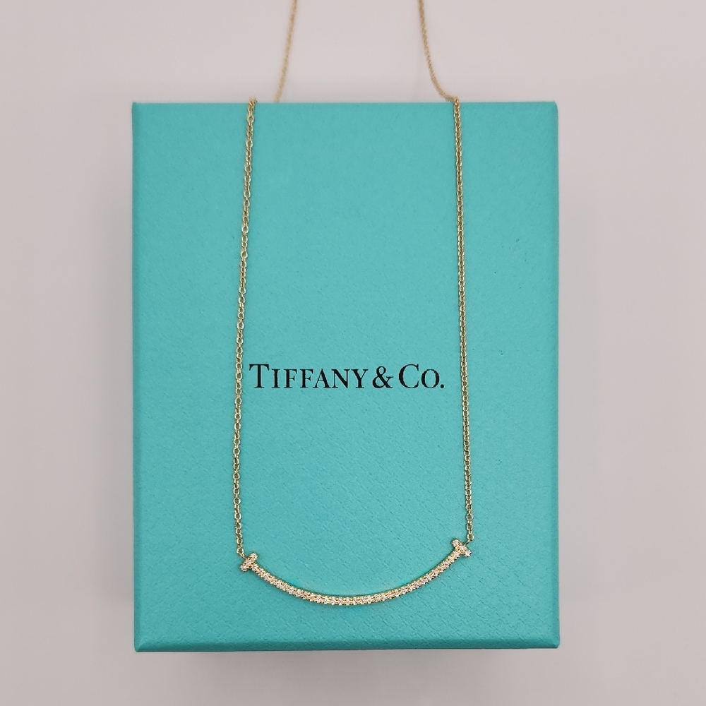 Tiffany & Co. Diamond T Smile Necklace
